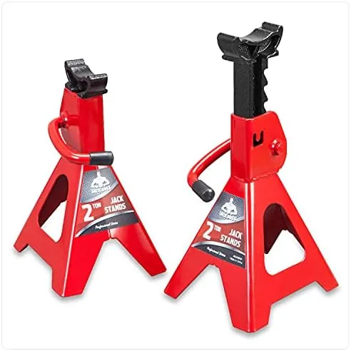 jack boss jack stands 2 ton 4000 lbs lifting car stand fit use for cars automotive small vehicles red 2 pack