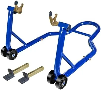 jack boss motorcycle stand rear combo wheel lift stand 500lbs capacityswingarm spool paddock stand for sport bikefit for yamaha for honda suitable for kawasaki blue